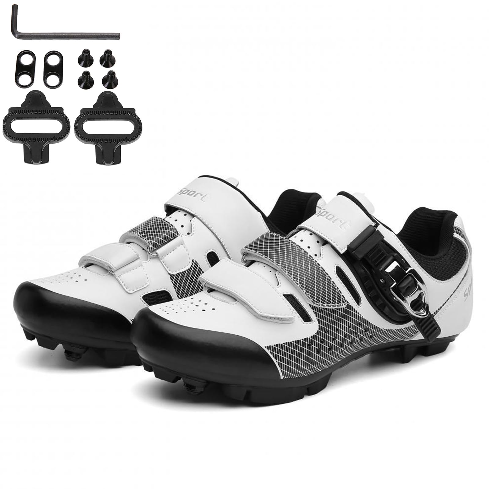 Scarpe de MTB Ciclismo Uomo Donna, Scarpe per Mountain Bike compatibili con tacchette SPD a 2 bulloni all'aperto Scarp da Bicicletta