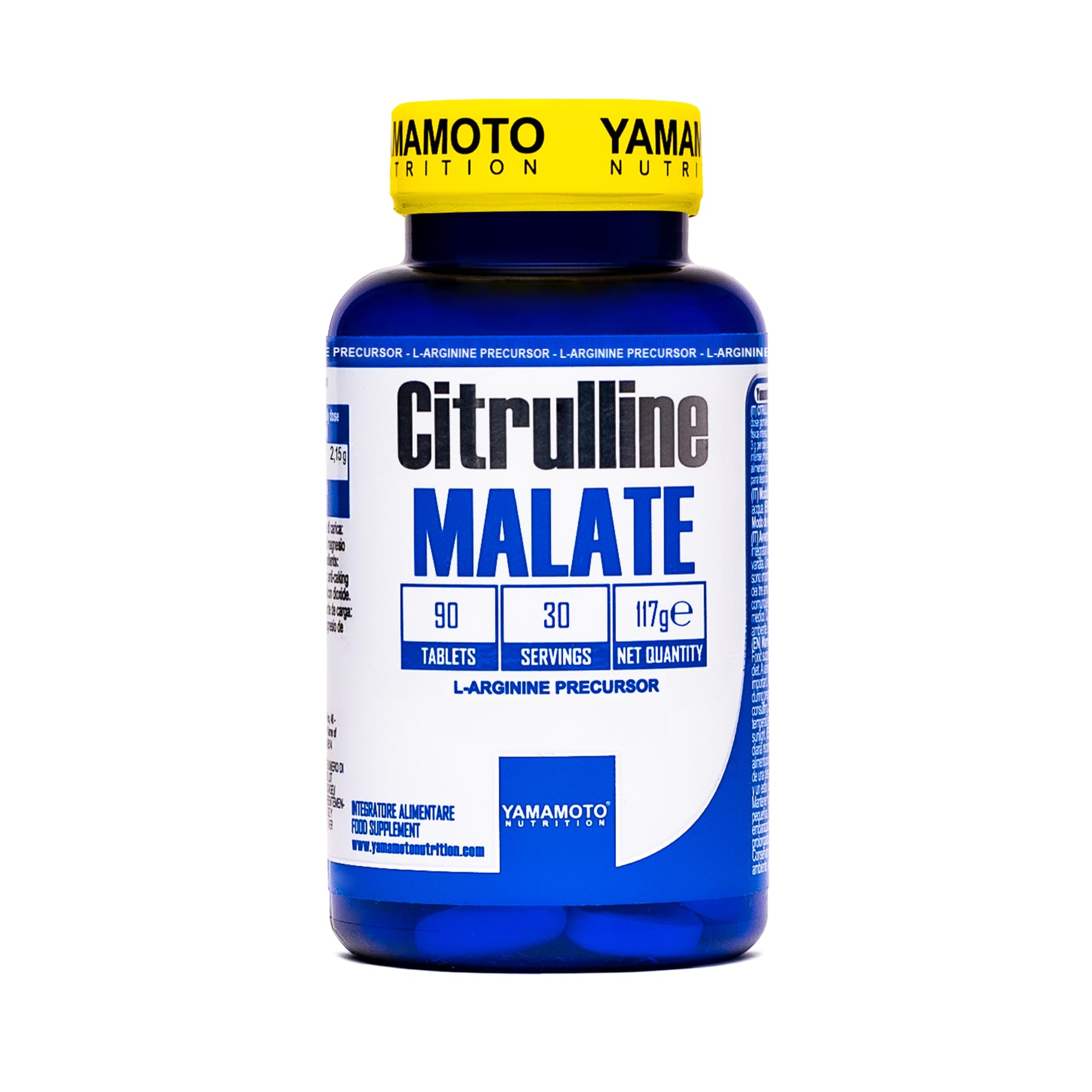 Yamamoto Nutrition, Citrulline Malate 90 Tavolette, Integratore Alimentare Per Atleti E Culturisti Con L-Citrullina E Acido Malico, Senza Glutine E Senza Lattosio, 117 Gr-image
