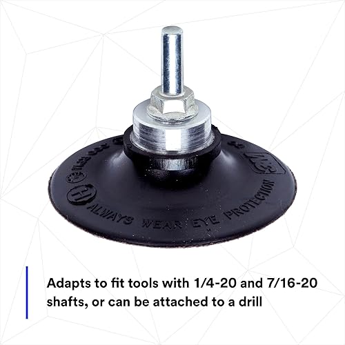 Miniatura 4 de 3M Roloc - Conjunto de almohadilla de disco 05540, 3 pulgadas, cambio rápido, almohadilla de respaldo duradera