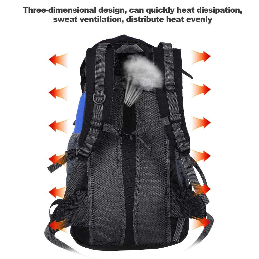 Alomejor Plecak turystyczny, 50 l, duży plecak turystyczny, outdoorowy, podróżny, wspinaczka górska, plecak kempingowy, dla mężczyzn i kobiet (56 x 36 x 23 cm, niebieski), niebieski