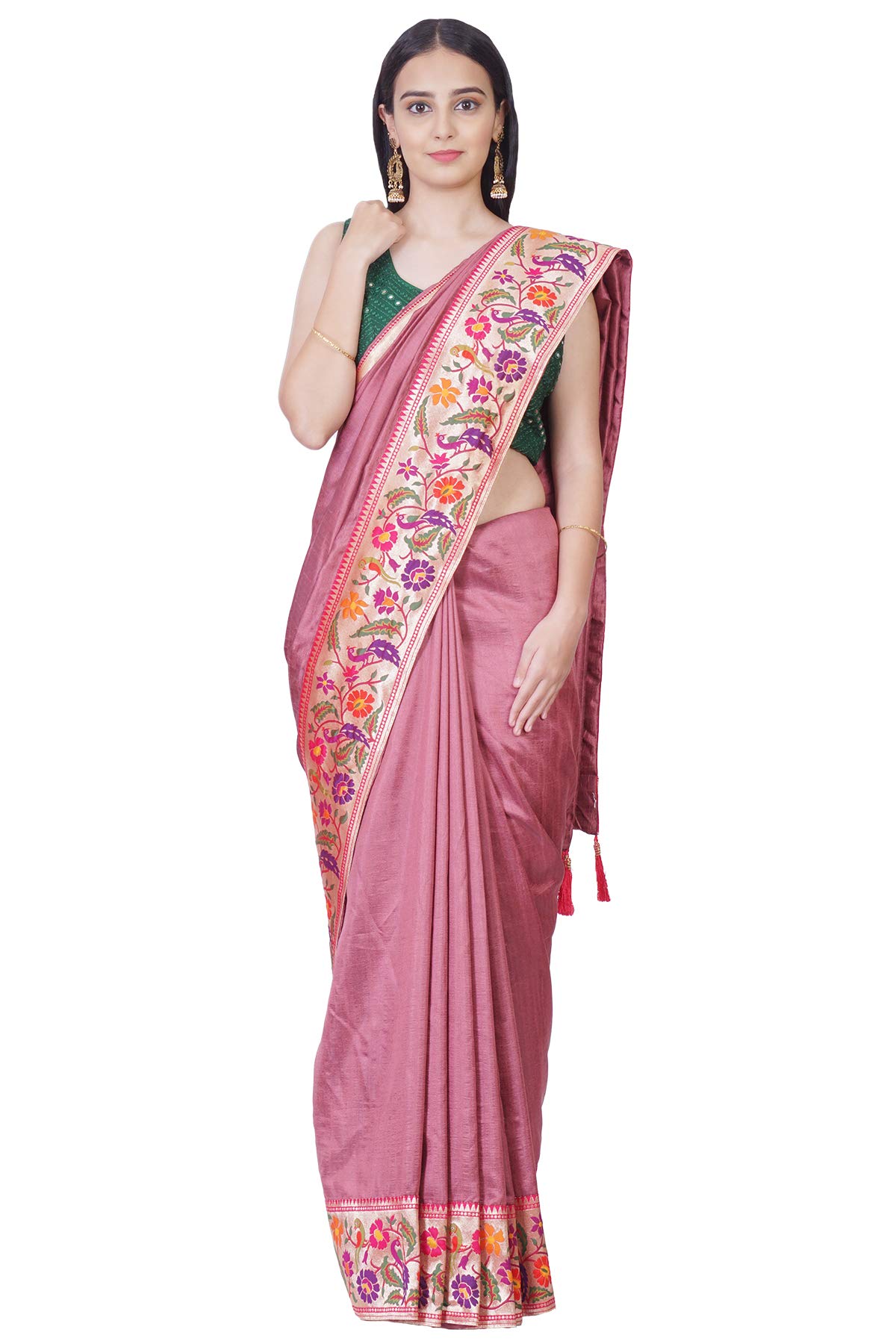 Blue Tusser Silk Handloom Saree