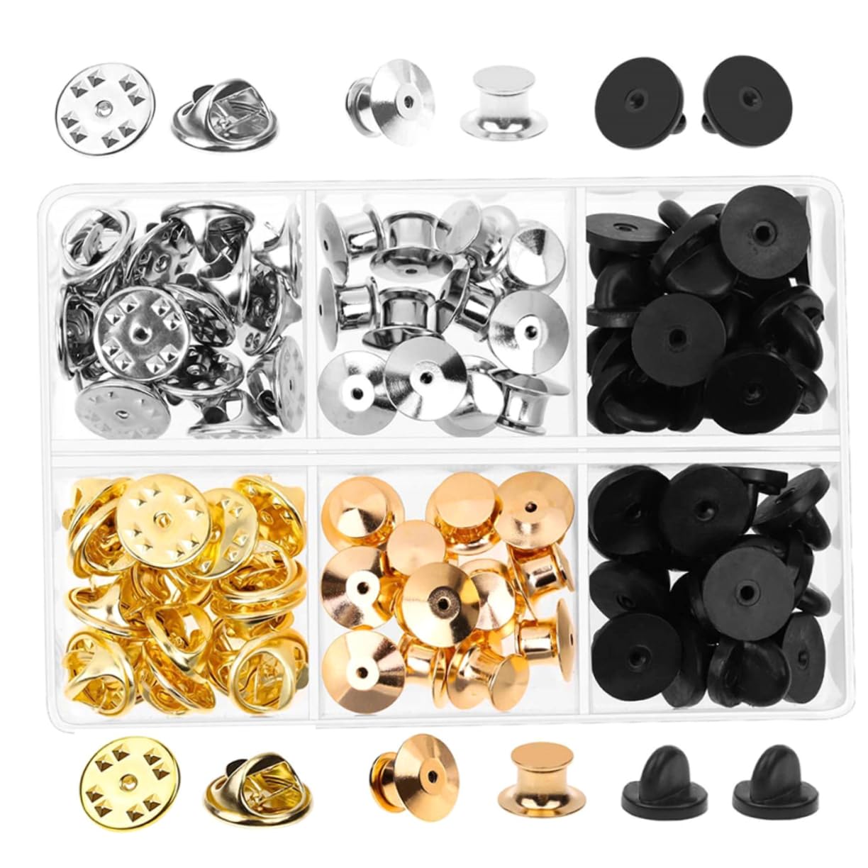 Fijación De Broches De Seguridad Clasp De Bloqueo Accesorios De Reemplazo Para Pines Sistema De Sujeción Profesional Para Broches y De Solapa