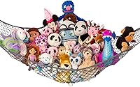 Vista 45 de Lilly's Love Hamaca para animales de peluche, organizador colgante de esquina, almacenamiento de juguetes, red de almacenamiento de animales de Coral