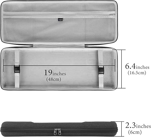 Miniatura 4 de GEEKRIA Funda de teclado de tamaño completo, funda rígida de viaje para computadora de 108 teclas, teclado mecánico para juegos compatible con Razer