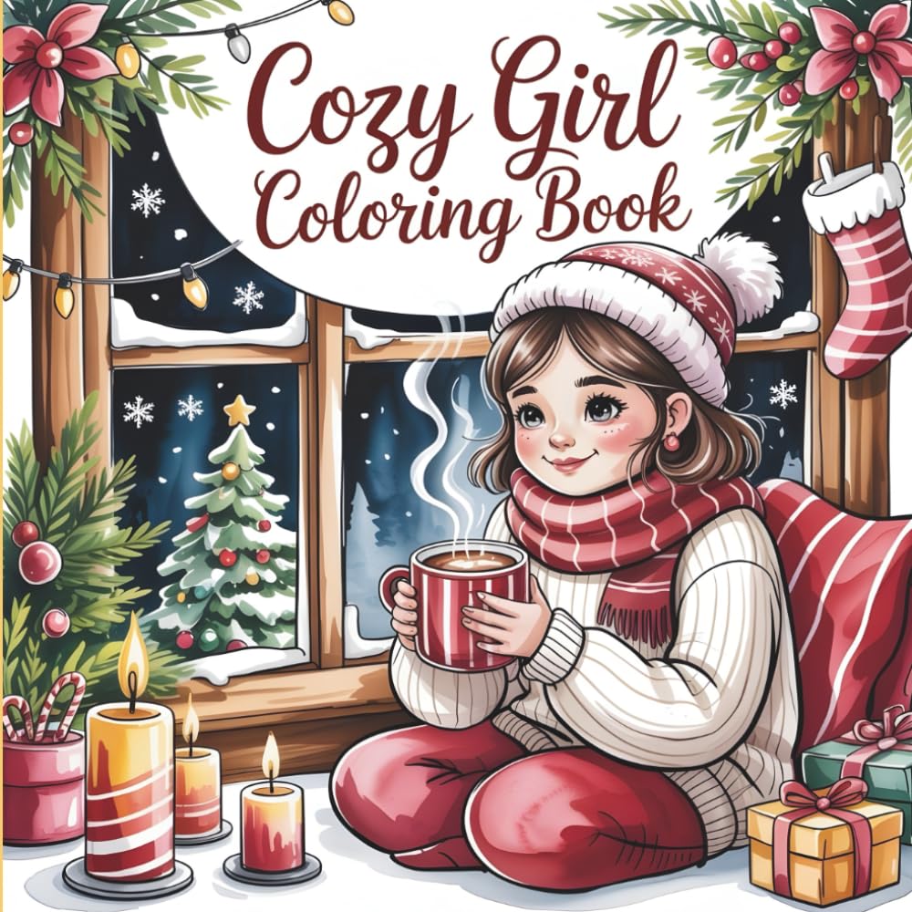 Cozy Girl Moments: Cute, Calm, and Comforting Coloring Pages