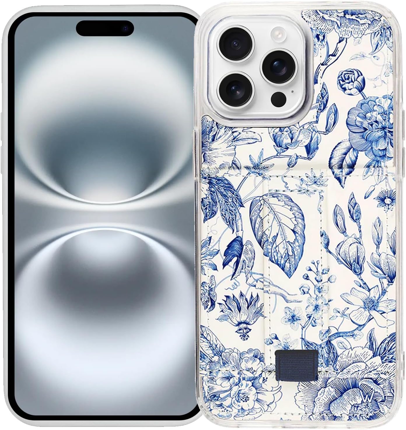 WALLI CASES for iPhone 16 Pro Case Aesthetic Wallet Phone Case Card Holder, Securely Holds up to 2 Cards – Cute, Trendy Phone Cover for Women, fits iPhone 16 Pro, with Kickstand & Finger Strap