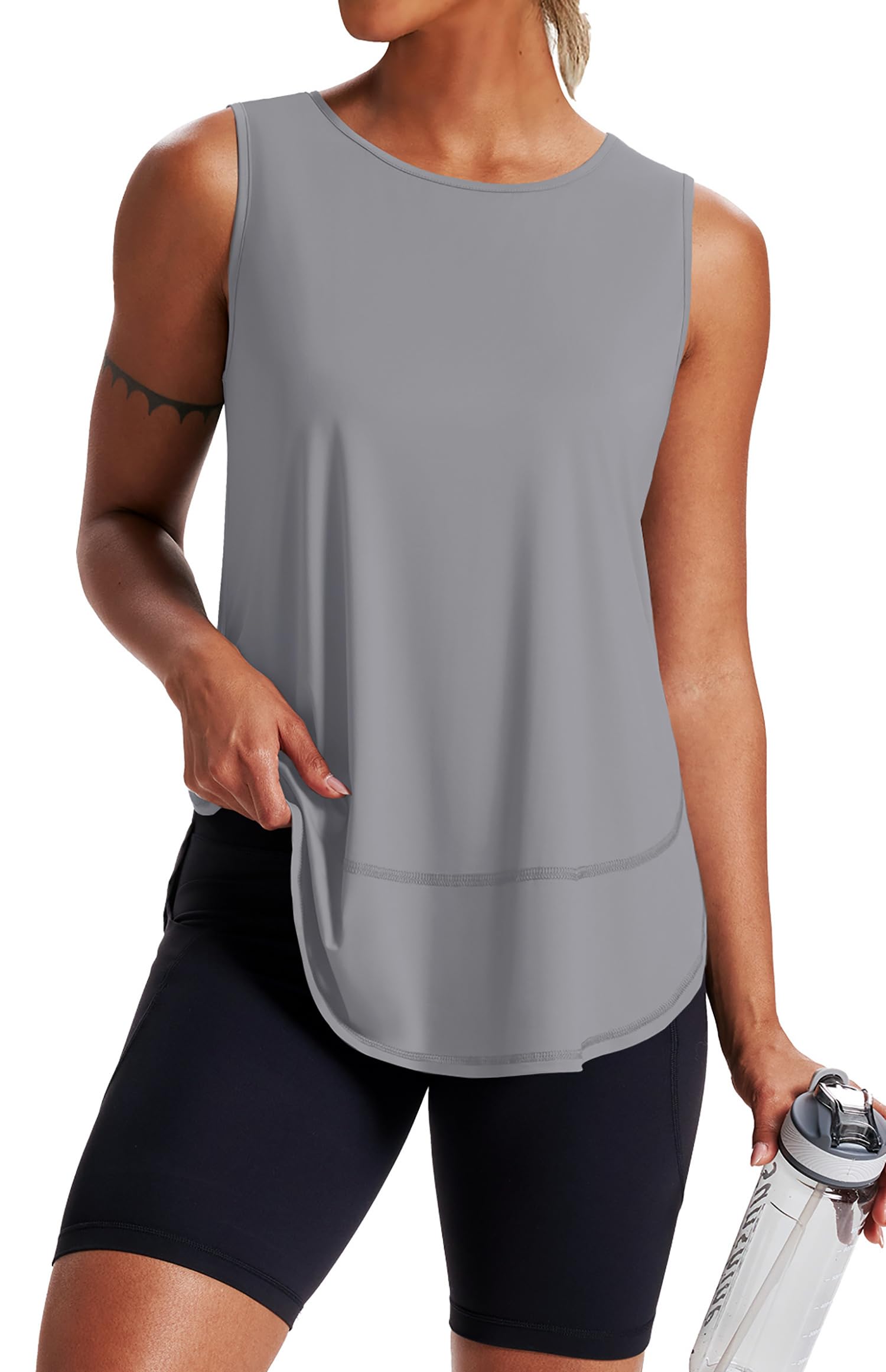 Womens Sleeveless Workout Tops Breathable Lightweight Active Tennis Yoga Shirts Athletic Running Tank Tops for Women