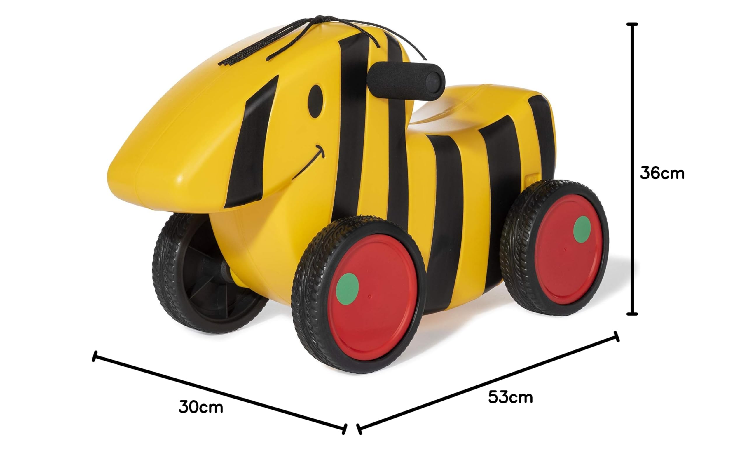 15 000 7 Rutschauto Tigerente (Rutschfahrzeug/Rutscher mit Flüsterlaufreifen und Softgriff), Schwarz/gelb, 53 x 30 x 36 cm