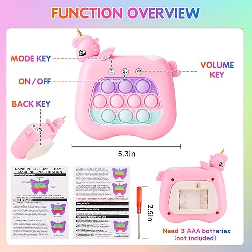 Miniatura 6 de Juguete para ansiedad con luz para reventar, juego de mano de empuje rápido, juego de reventar luces para niños autistas, regalos de cumpleaños para