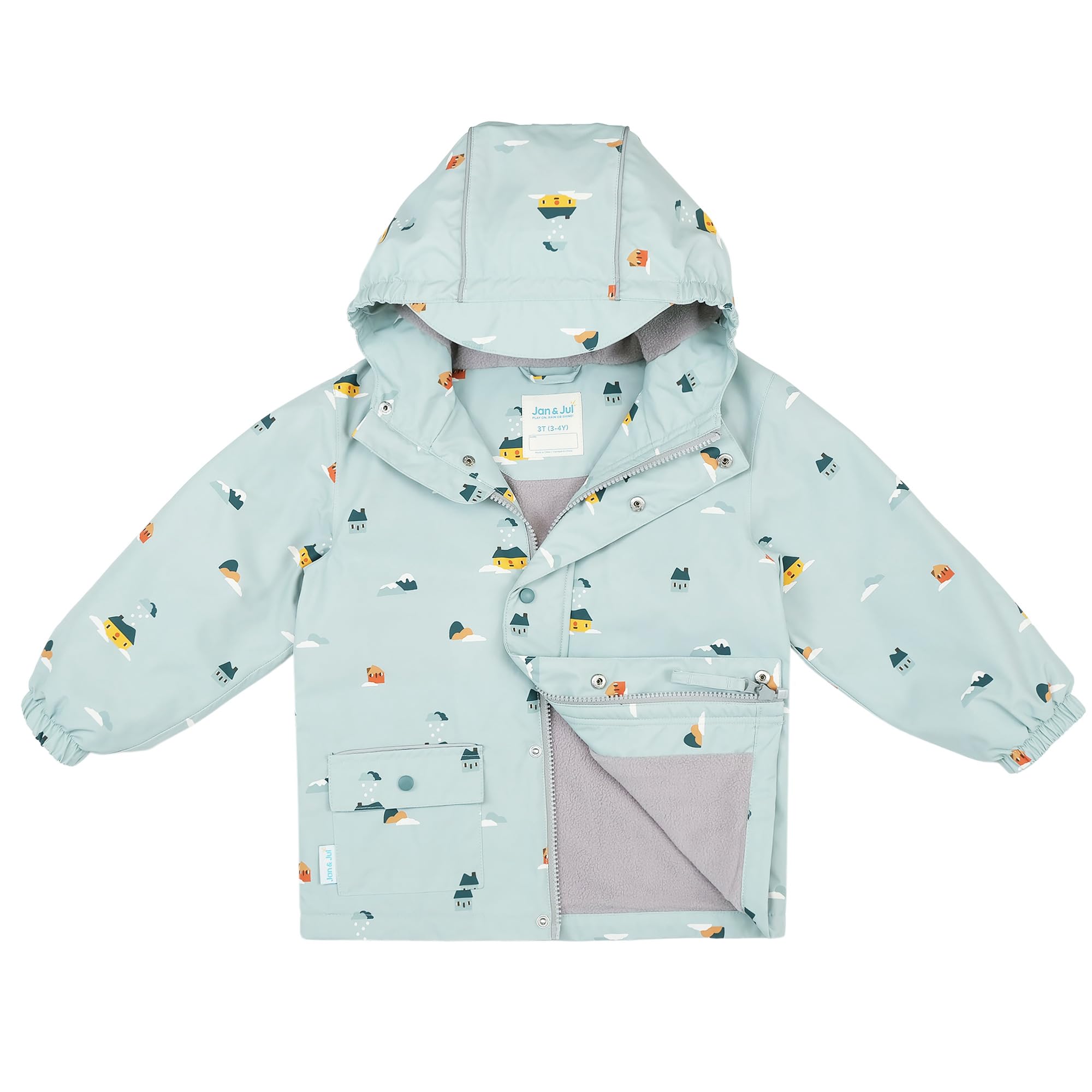 JAN &amp; JUL Waterproof Cozy-Dry Rain Jacket for Kids