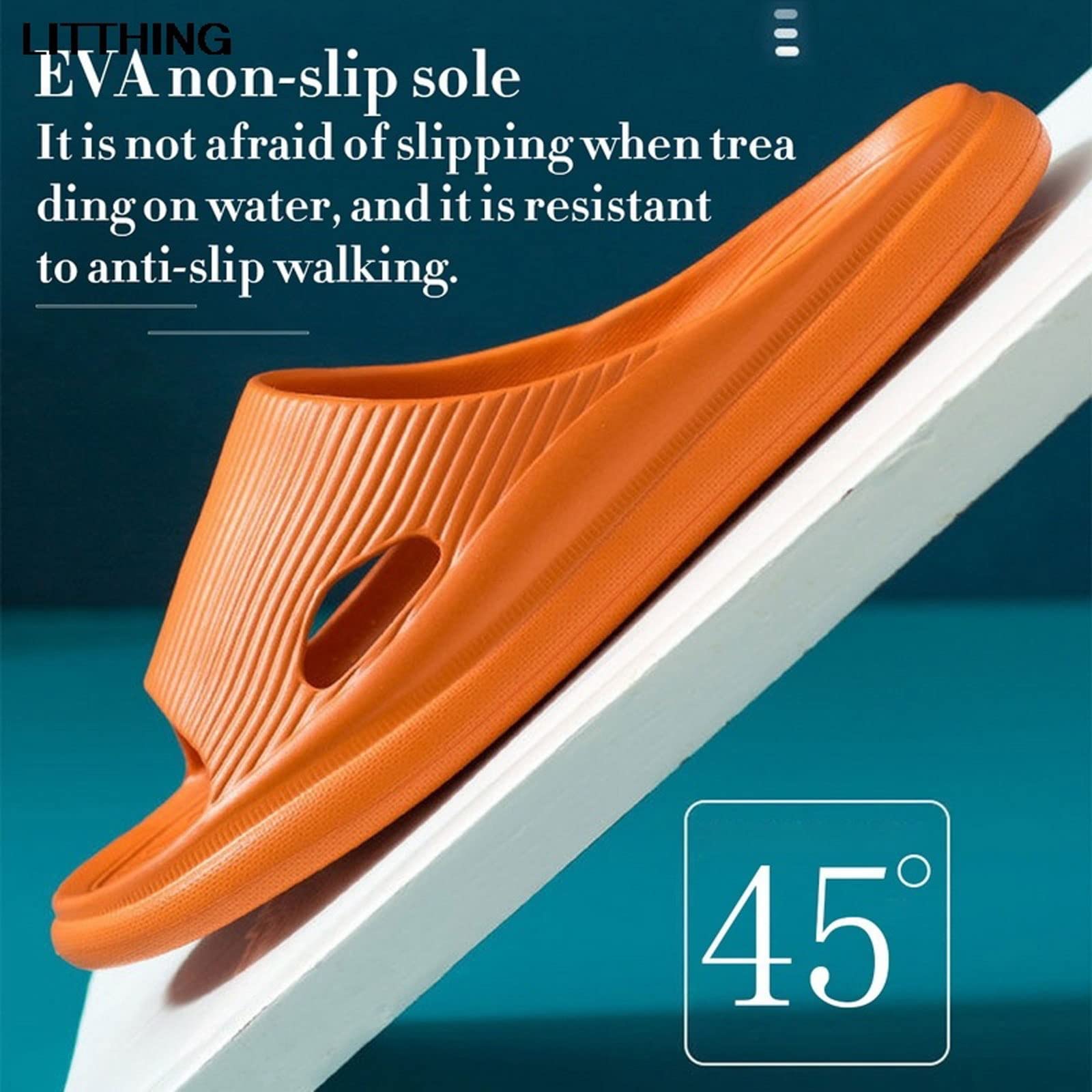 Ciabatte da Donna, da Uomo, da Bagno, da Doccia, per Coppie, da casa, con Suola Morbida e Antiscivolo, da Spiaggia, Casual, da casa, da Piscina (Giallo 42)