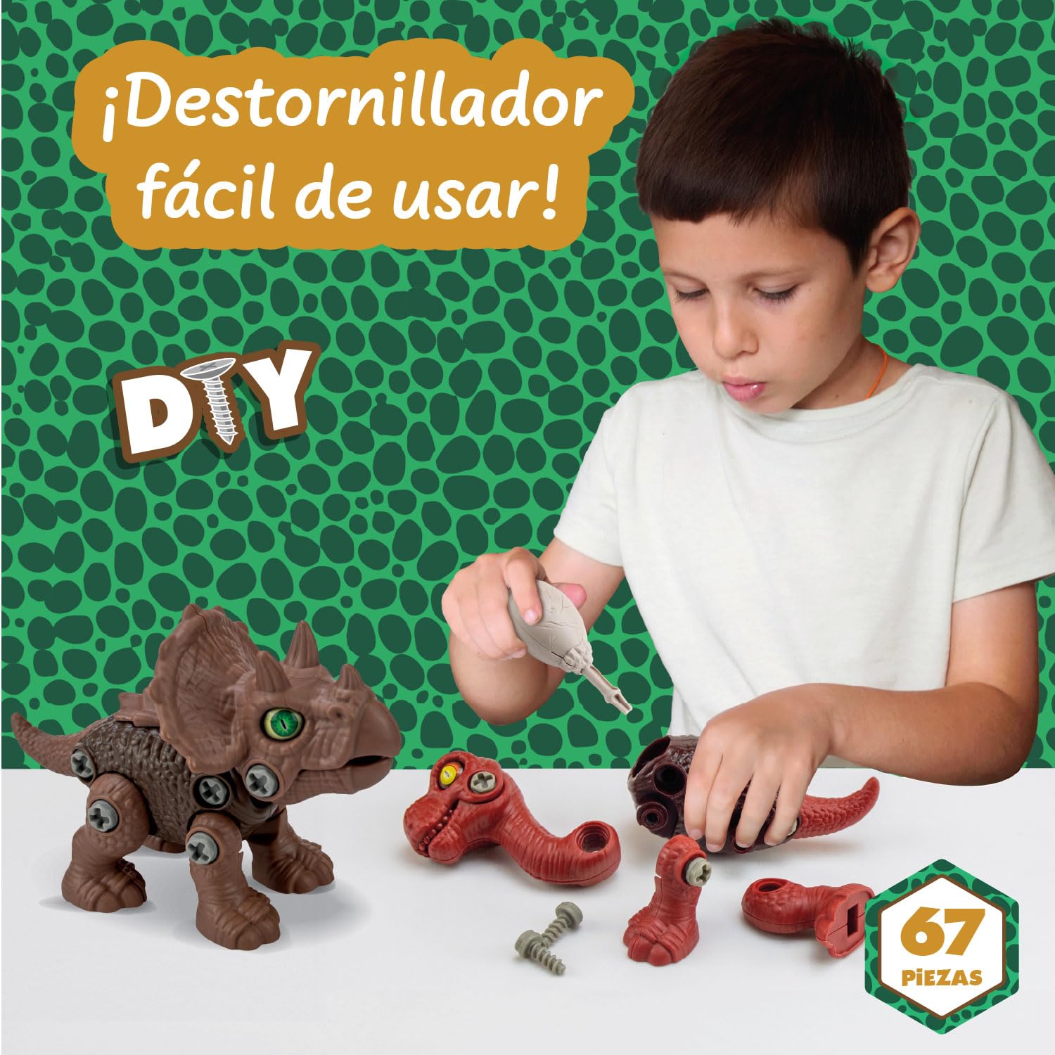 Science4you Dinosaurios Juguetes 4 en 1 – Dinosaur Build, Juguete Dinosaurios para Niños con 4 Dinosaurios, 67 Piezas, Juguete Construcción Montar Desmontar, 3 4 5+ Años