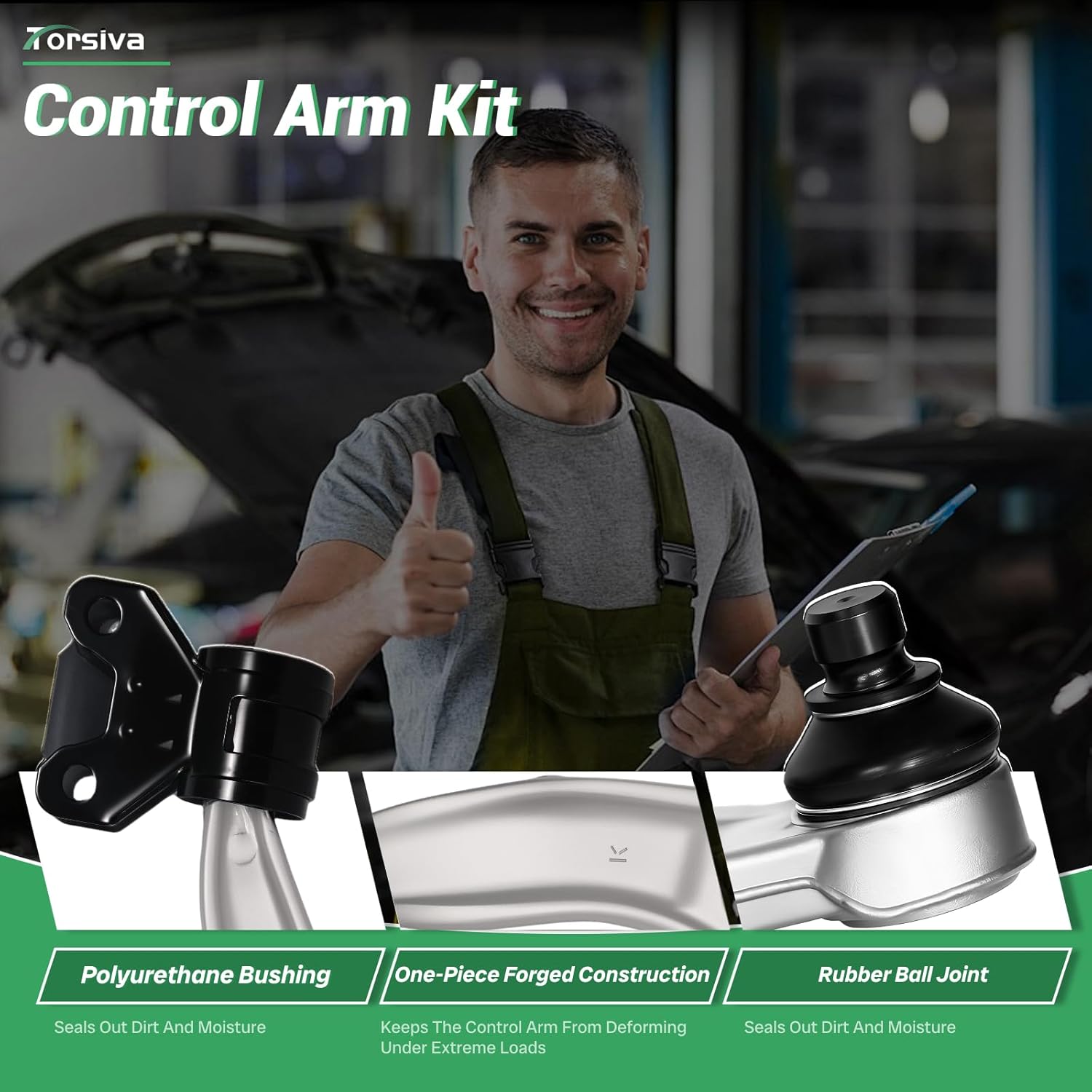 2PC Front Lower Left Right Control Arm Compatible with Ford 2013 2014 2015 2016 2017 2018 C-Max 2012 2013-2018 Focus K622753 K622788