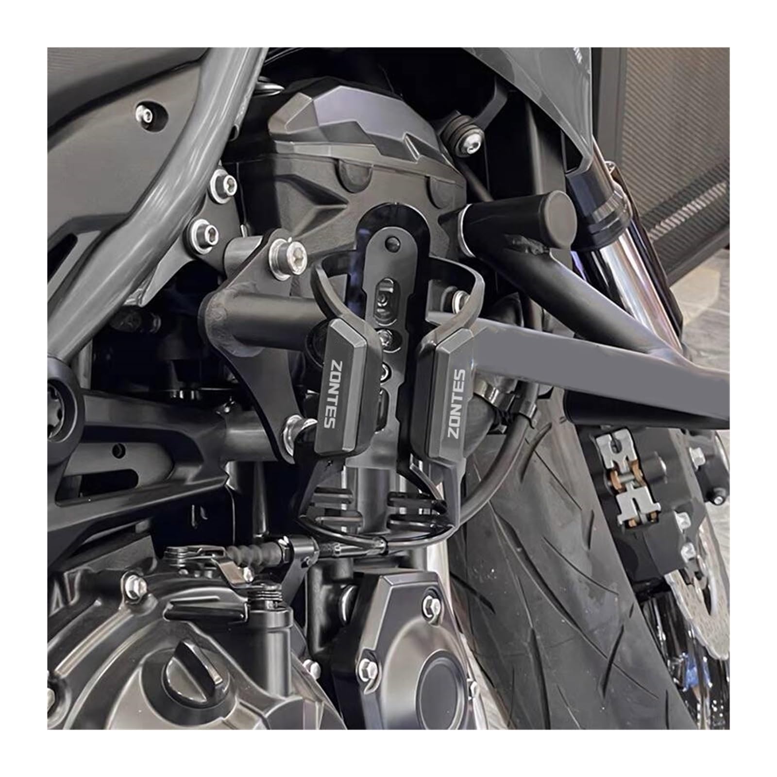 per ZONTES 368G G368 portabicchieri per Moto portaborraccia per Bevande Accessori per Supporto per Gabbia per Bottiglie d'Acqua(ZONTES Titanium)