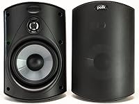 Polk Audio Atrium 4 Weatherproof Outdoor Speakers (Pair, Black) - Powerful Bass, All-Weather Durability, Speed-Lock Easy Mount