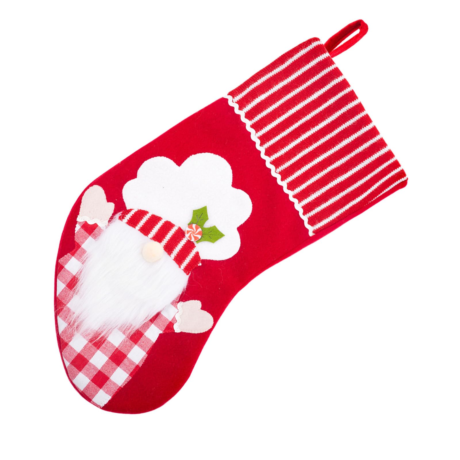 Jazuaiao Christmas Santa Embellished Sock Beautiful Christmas Celebration Candy Treats Bags Table Decoration Stockings Winter Holiday Stockings