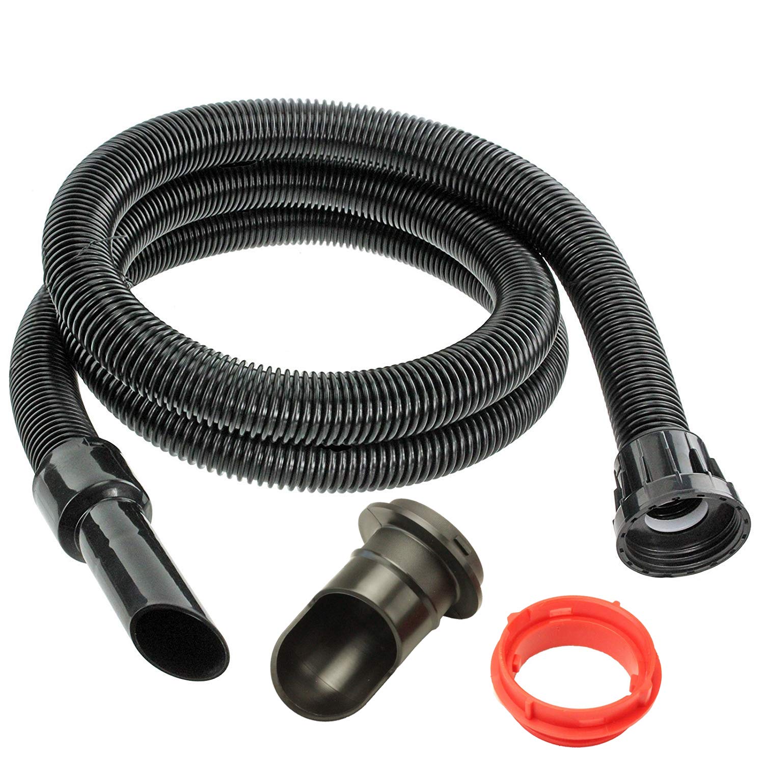SPARES2GO 2.6m Hose Pipe, Screw Neck/Nose Connector and Bag Holder for Numatic Henry James Charles George Hoover Vacuum Cleaner