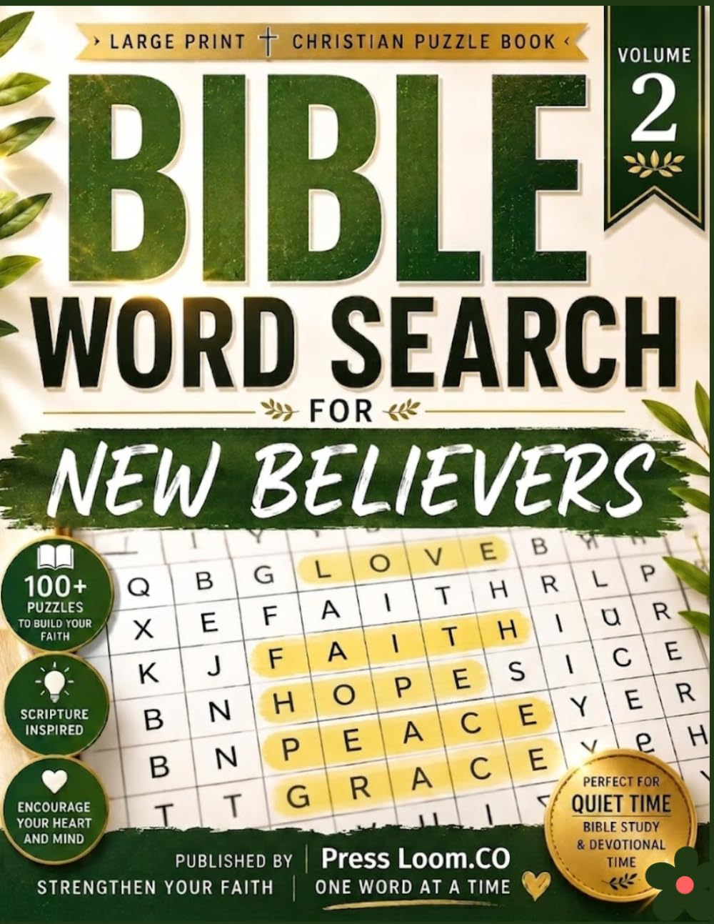Bible Word Search for New Believers Vol. 2: Growing Deeper in Scripture: 100 Deeper Scripture Puzzles for Your Growing Walk with God (Kingdom Word Search Collection)