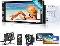 Hikity 1 Din Autórádió 6.9" Érintőképernyő Wireless CarPlay Android Bluetooth 1