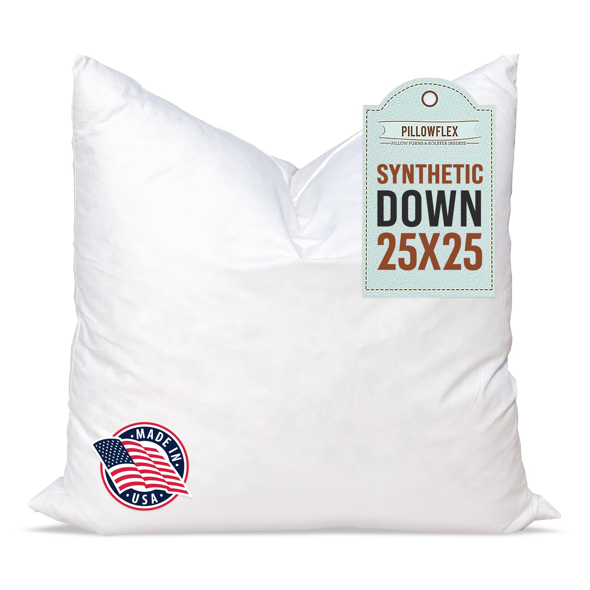 Pillowflex Synthetic Down Pillow Insert 25x25 in - Karate Chop Pillow