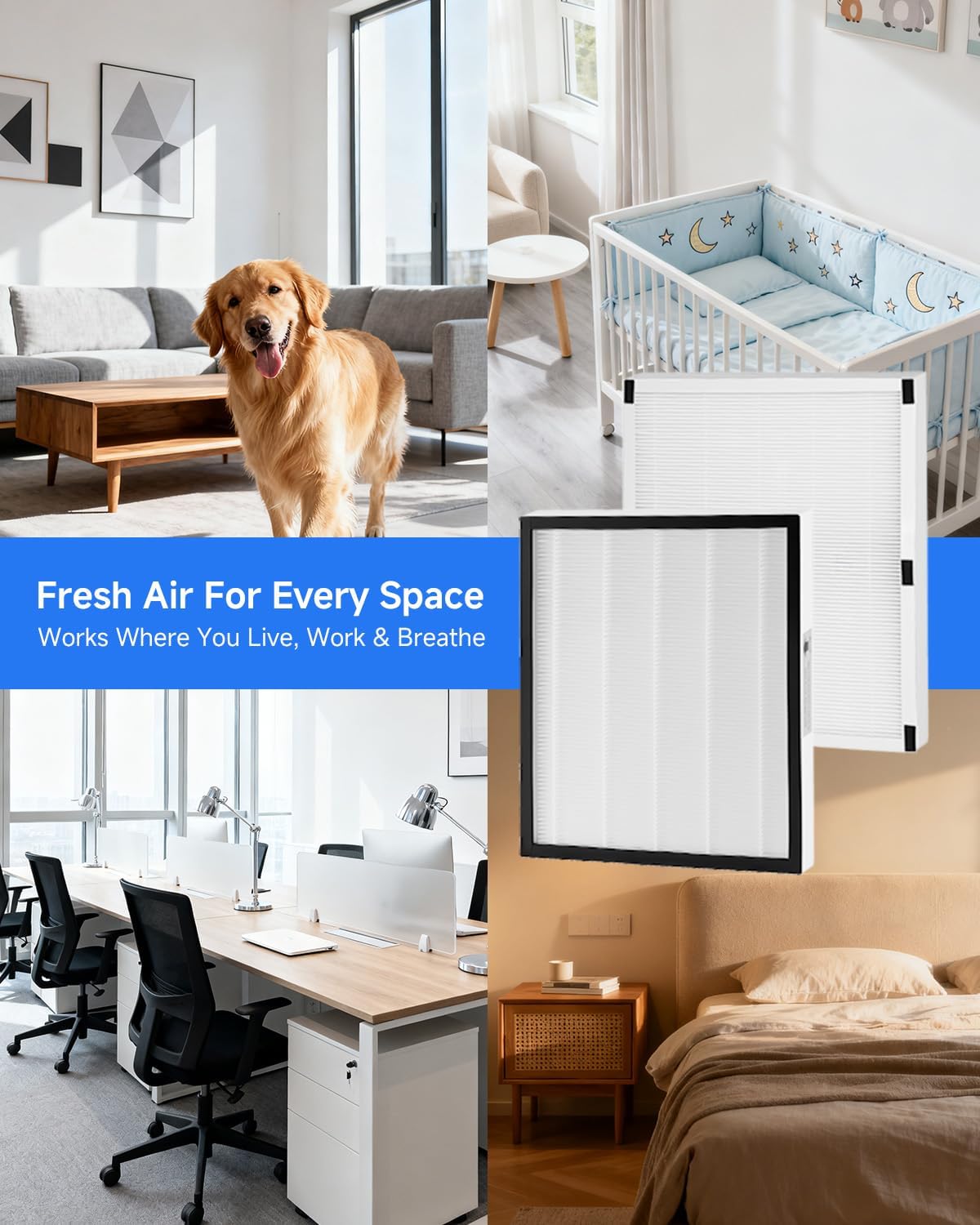 H13 Filter Replacement Compatible with Sears Kenmore 83190 85250 83250 Air Filter, with 2-Pack Filters, 4-Pack Prefilters - Image 5