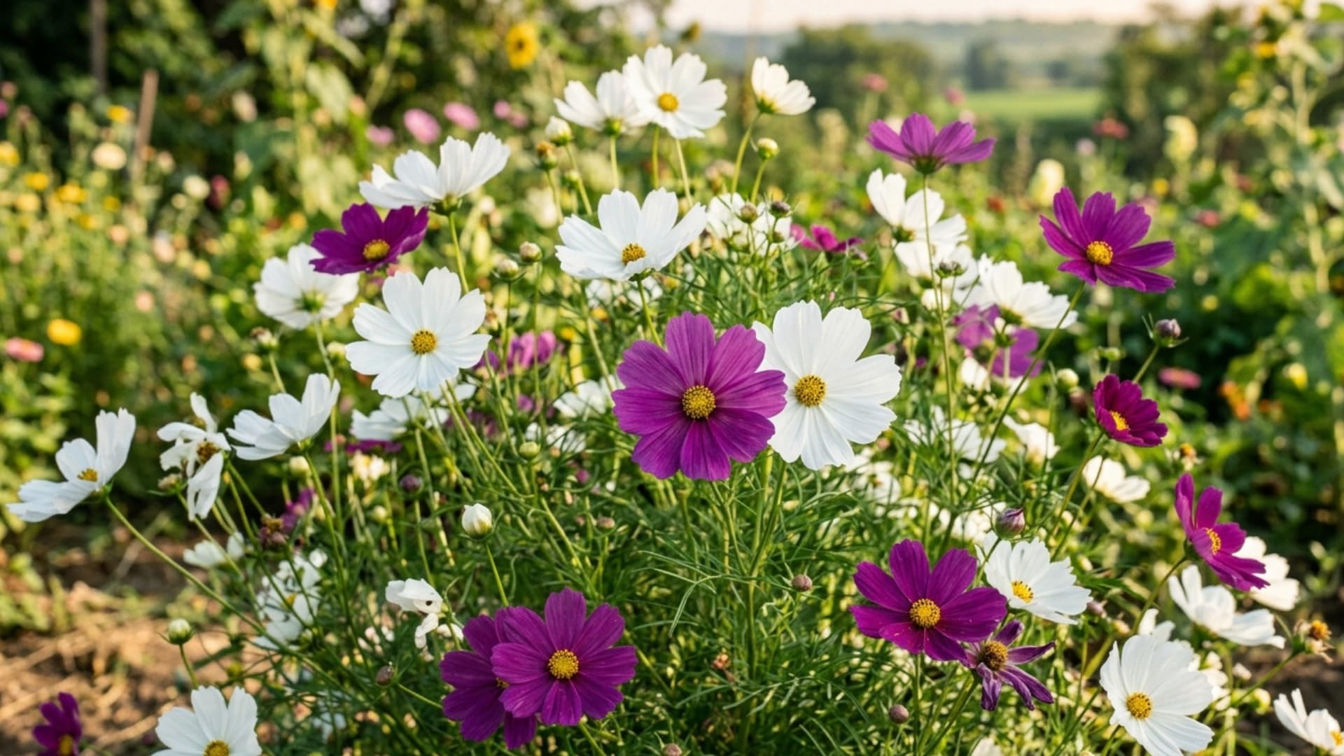 Mr.Organic Cosmos Flower Seeds - Vibrant Home Garden Mix -7 Mr.Organic Cosmos Flower Seeds - Vibrant Home Garden Mix -7