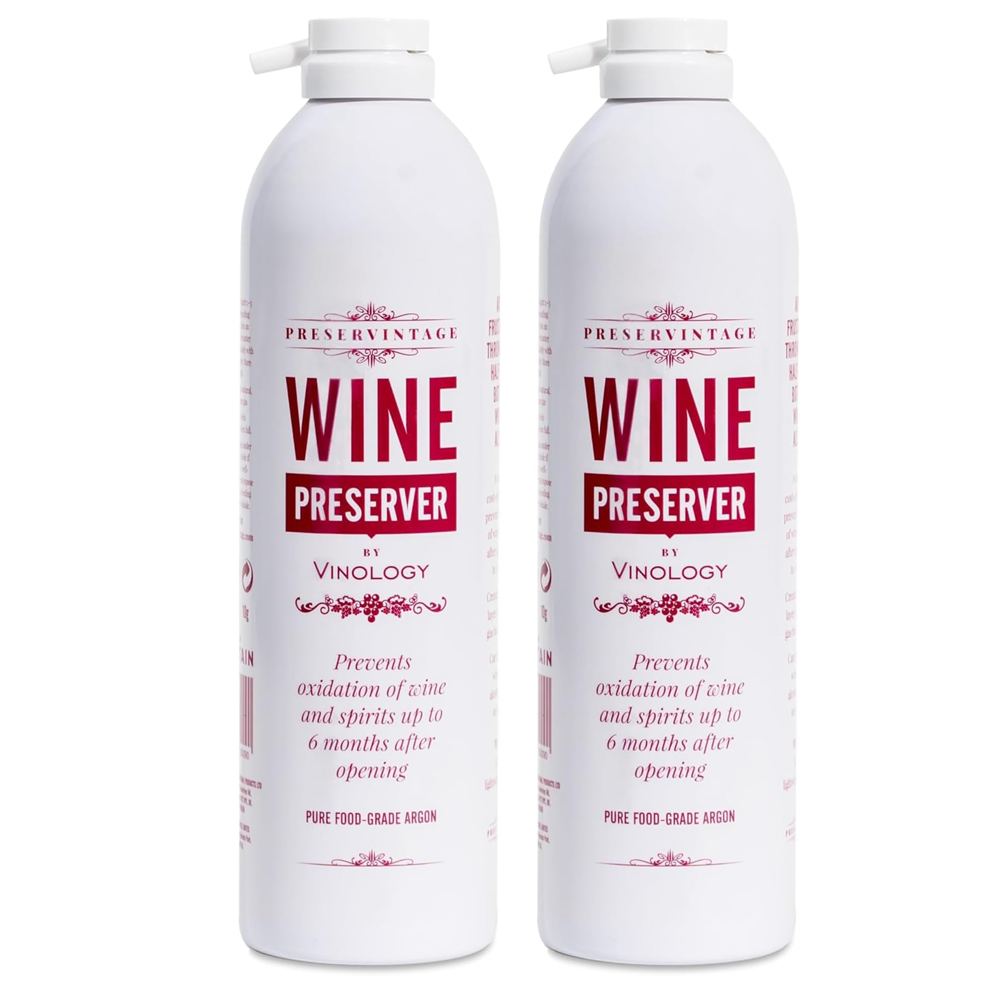 Contenitore per vino – Gas di argon inerte puro professionale standard da utilizzare con tappo di vino o sughero in una bomboletta spray leggera facile da usare – 9 l (2)