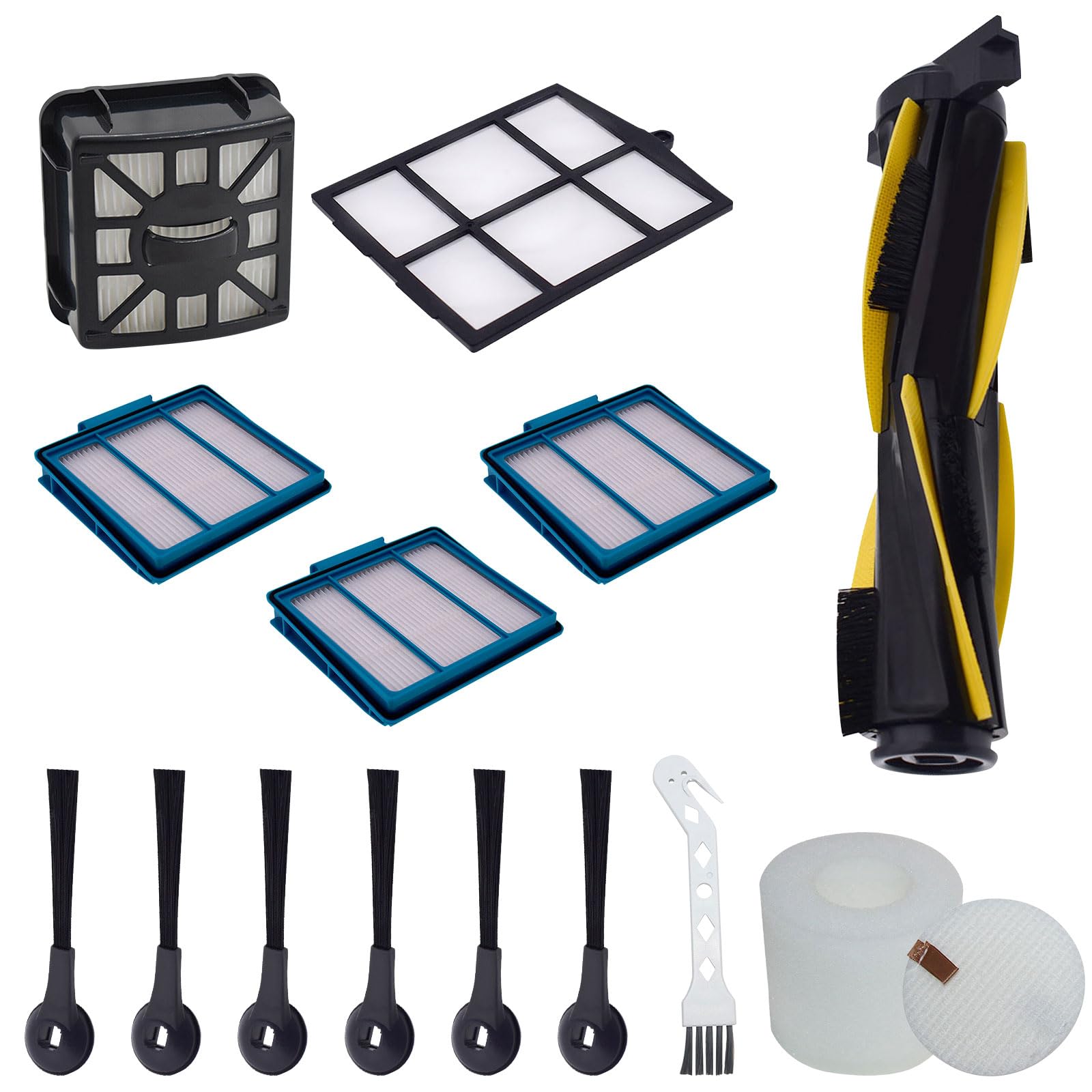 Msioytog Multicolor Vacuum Cleaners Parts Set For Av911s, Rv1000, Rv1000s Main Brush Side Brush Foam Filter Mop Pads Enduring Robot Vacuum Spare Parts
