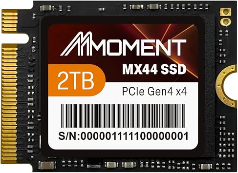 MMOMENT MX44 2TB M.2 2230 PCIe Gen4x4 NVMe Internal SSD Read up to 5100MB/s