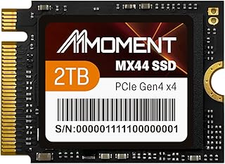 MMOMENT 2TB MX44 M.2 2230 NVMe SSD, PCIe Gen4 x4 Internal SSD, Up to 5100MB/s Read & 4800MB/s Write, Single-Sided, Compact 2230 Form Factor, Compatible with Steam Deck, ROG Ally, Surface Pro/Laptop