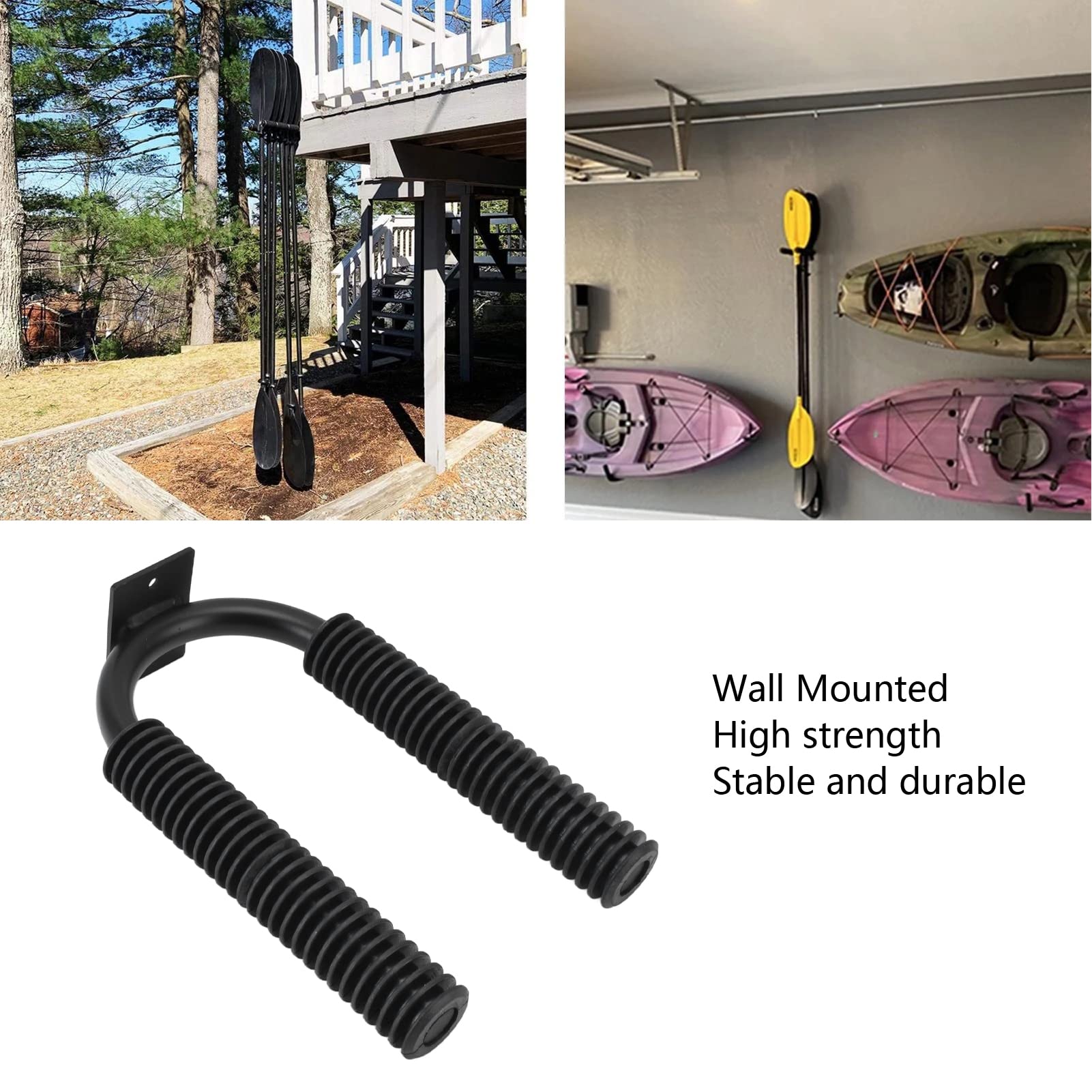 Support de Rangement Kayak Paddle Holder Mural 20KG Chargement Paddle Rack Installation Facile Paddle Board Support Mural avec Vis pour Garage