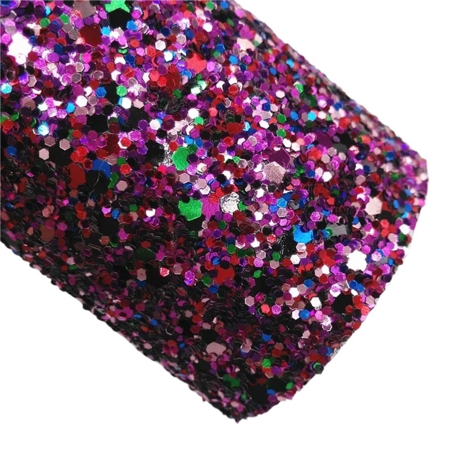 Sparkle PU Leather Fabric 30X134CM Mini Roll Chunky Glitter Leather Sheets Faux Vinyl Synthetic Fabric for Bows Craft DIY