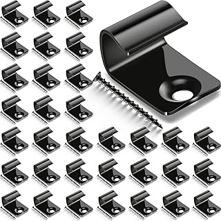 304 Stainless Steel Start Clips Black Deck Clips Universal Decking Clips with Decking Screws for Composite Deck Boards, Hidden Fasteners(80 Pack)