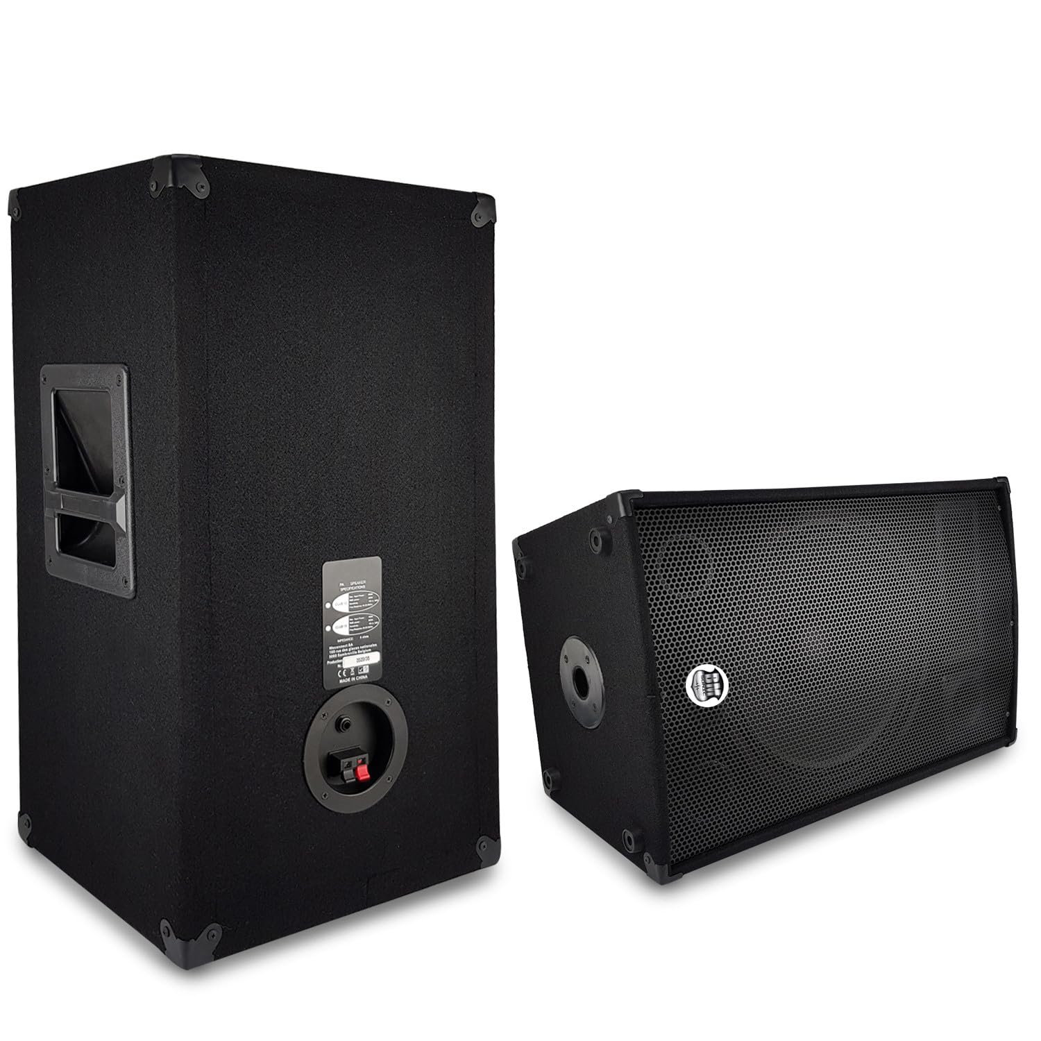 Pack sonorisation DJ PRESTATIONS BM Bmsonic 2500W - Enceintes DJ 15" + Caisson 15" + Pieds - USB/Bluetooth, Pack Jeux de lumières