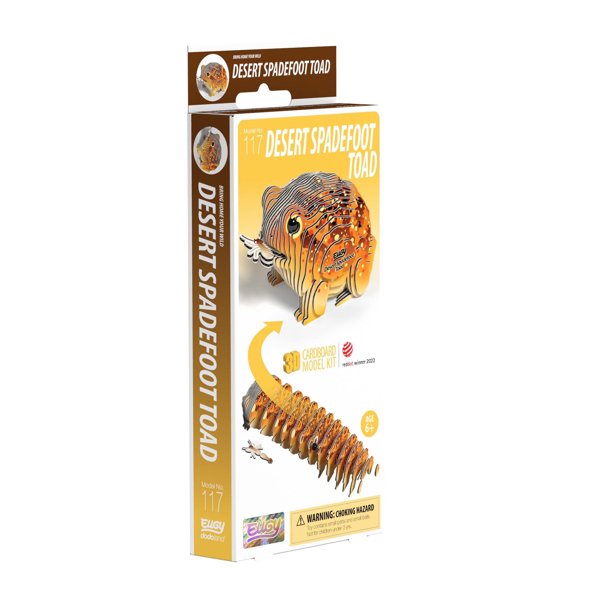 EUGY Desert Spadefoot Toad 3D Model Craft Kit, 5.7 x 4.8 x 4.1 cm - Image 4