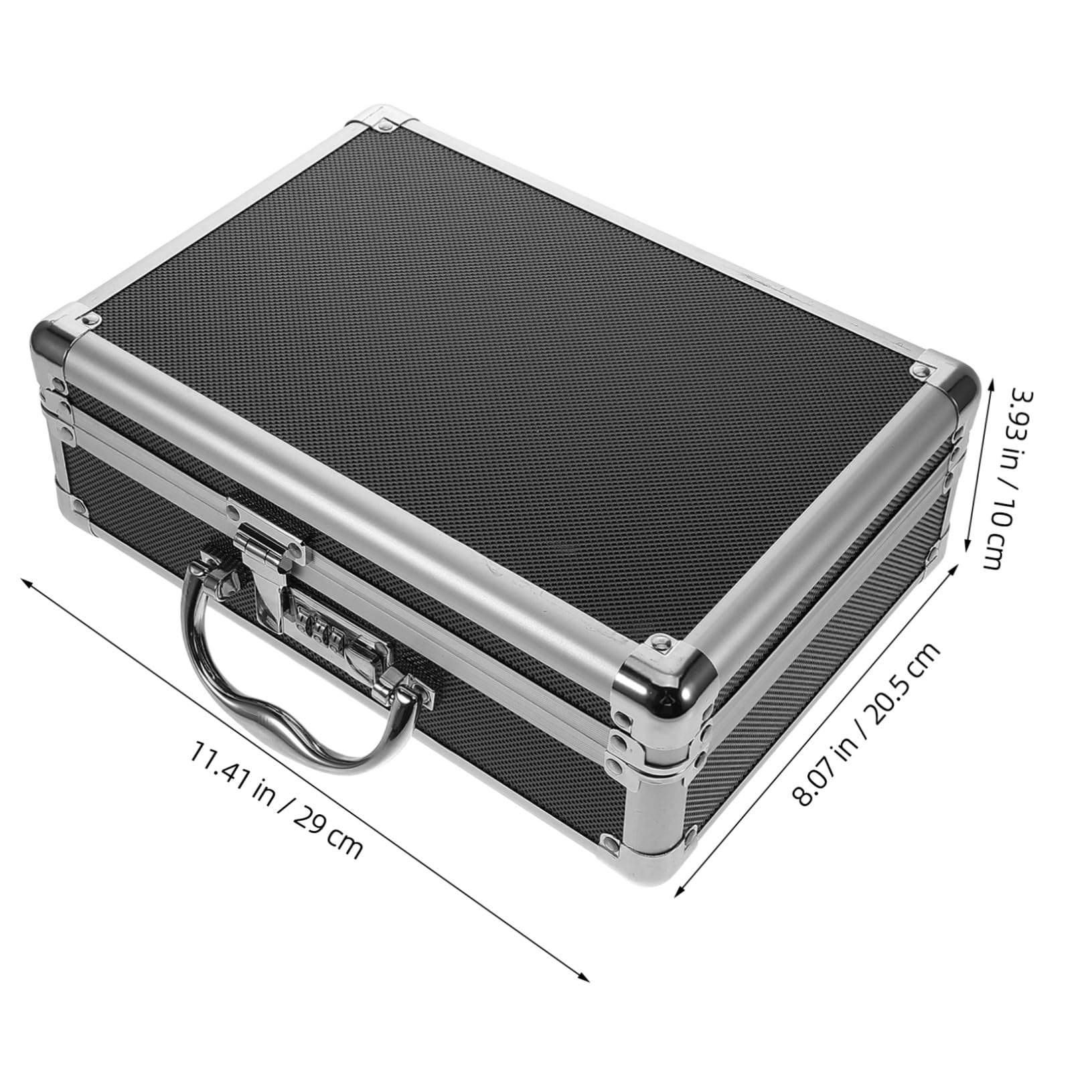 DOITOOL Boîte à Outils Aluminium avec Cadenas à Code Mallette Portable Vide pour Rangement Outils à Main Caisse Multifonction pour Bricolage et Usage Domestique
