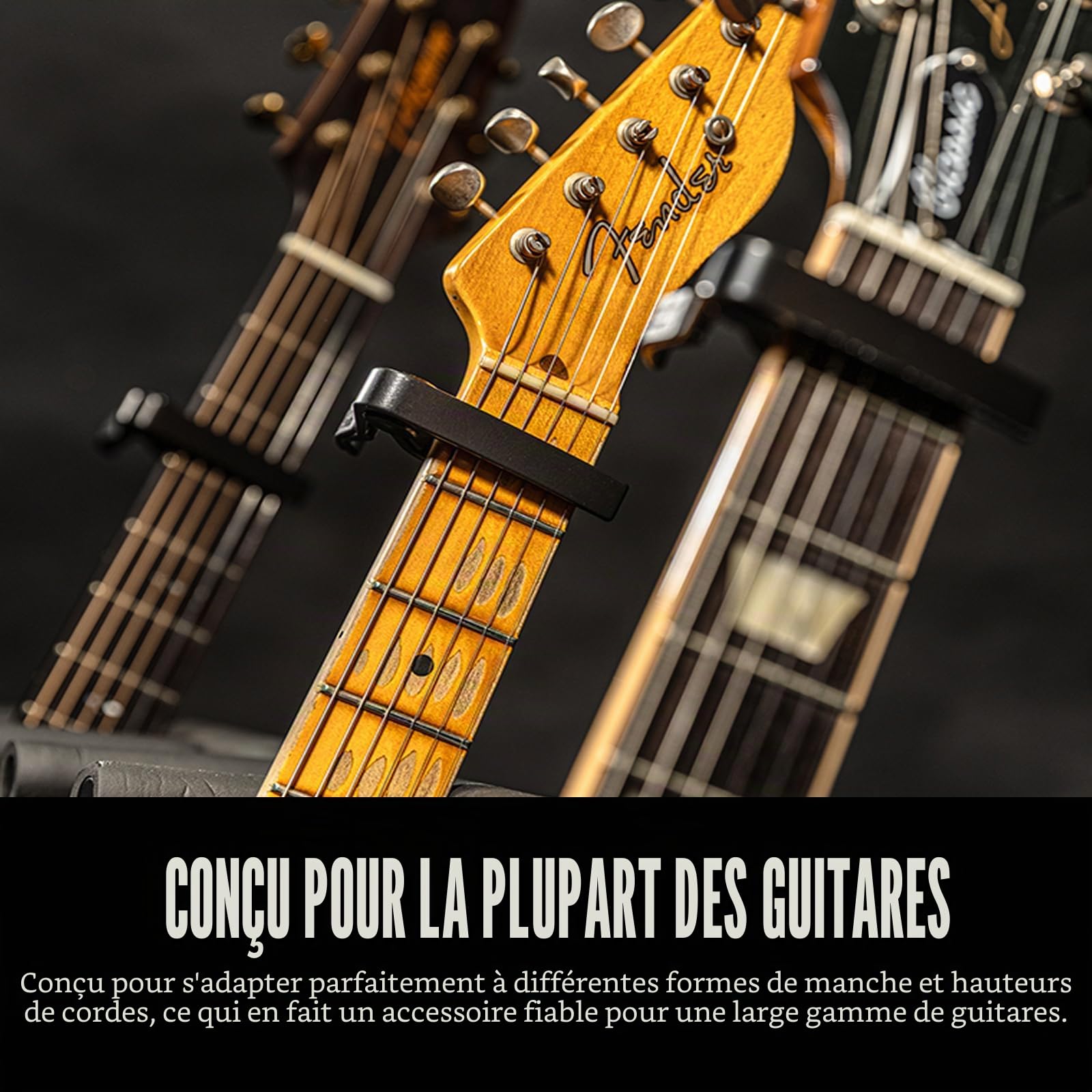 DUNLOP - Capodastre Nickel Folk pour guitare acoustique