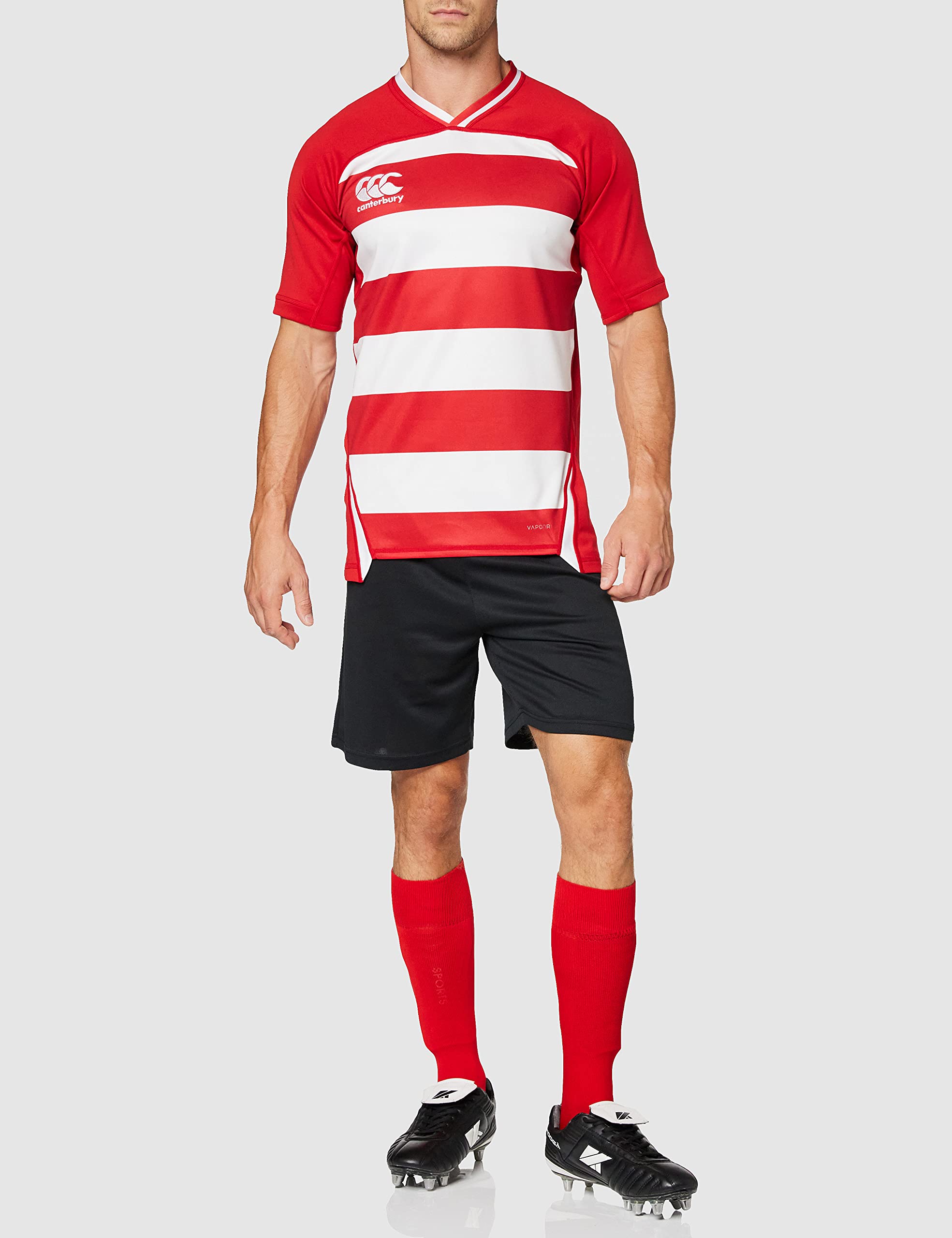 Canterbury Vapodri Evader Hooped Rugby Jersey Maglia Tecnica Rugby Uomo