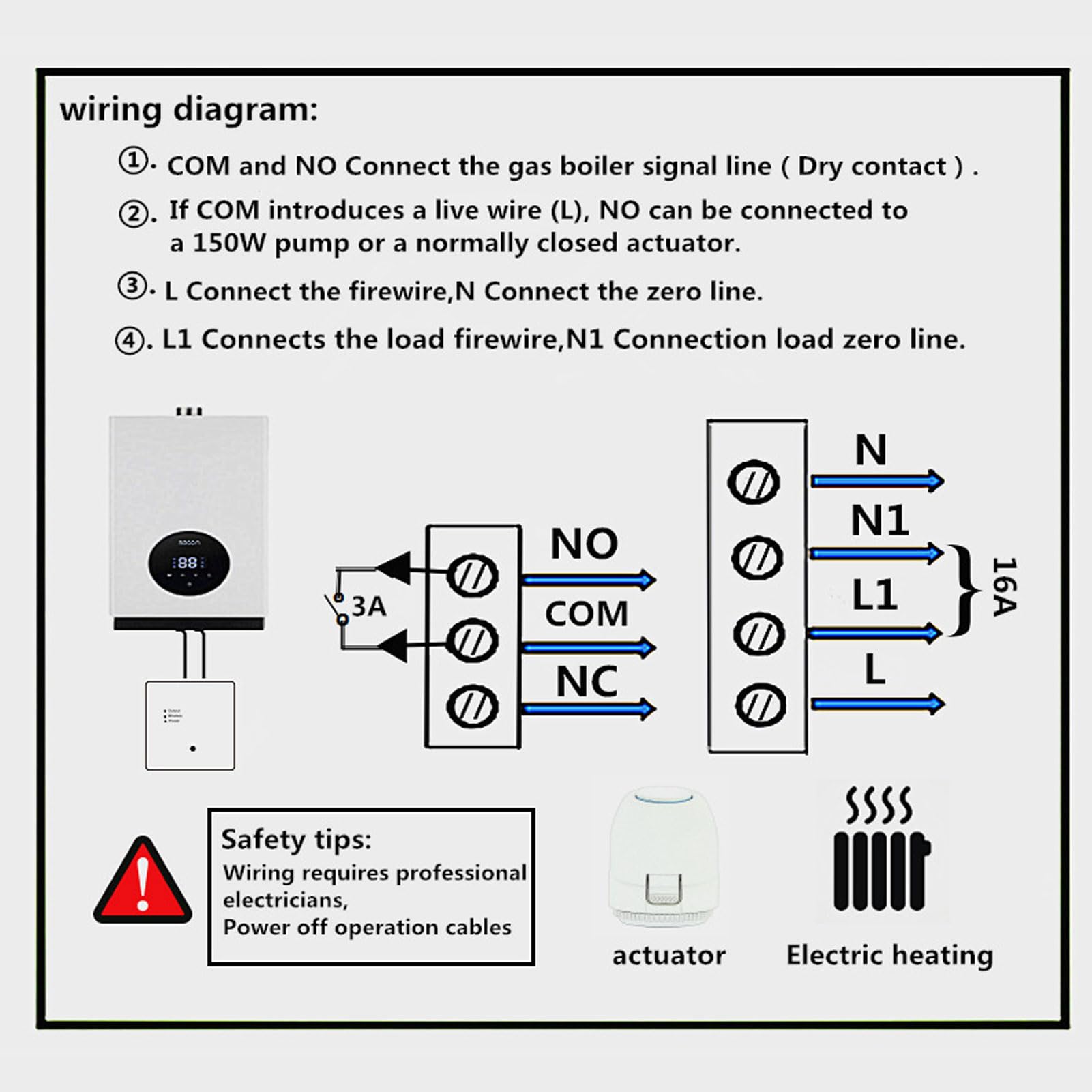 Thermostat Programmable pour Maison, Contrôleur de Température