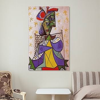 Amazon.co.jp: Pablo Picassoパブロ・ピカソ画家の作品（肘掛け椅子に