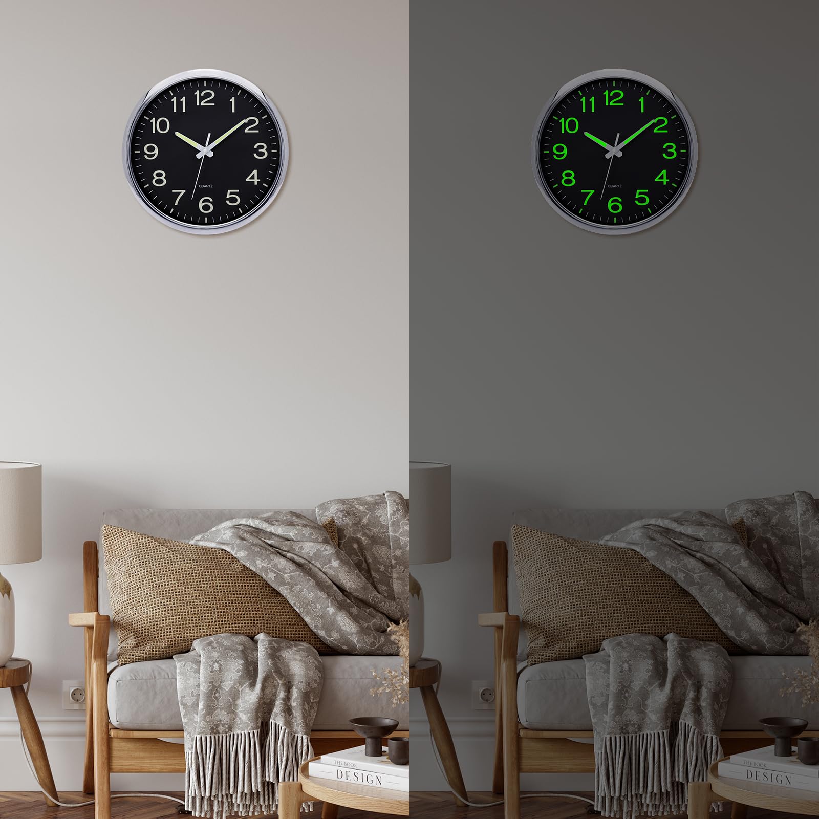 GERHWASH Orologio da Parete oderno Orologio da uro Silenzioso