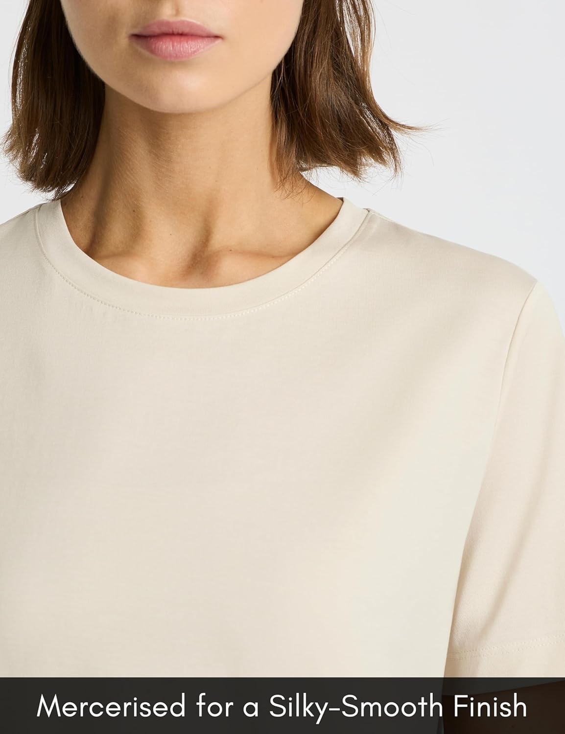 Women’s Supima® Mercerised Cotton T-Shirt – USA-Grown Cotton, Luxury Finish, Crew Neck, Short Sleeve, Flattering Fit - Image 5