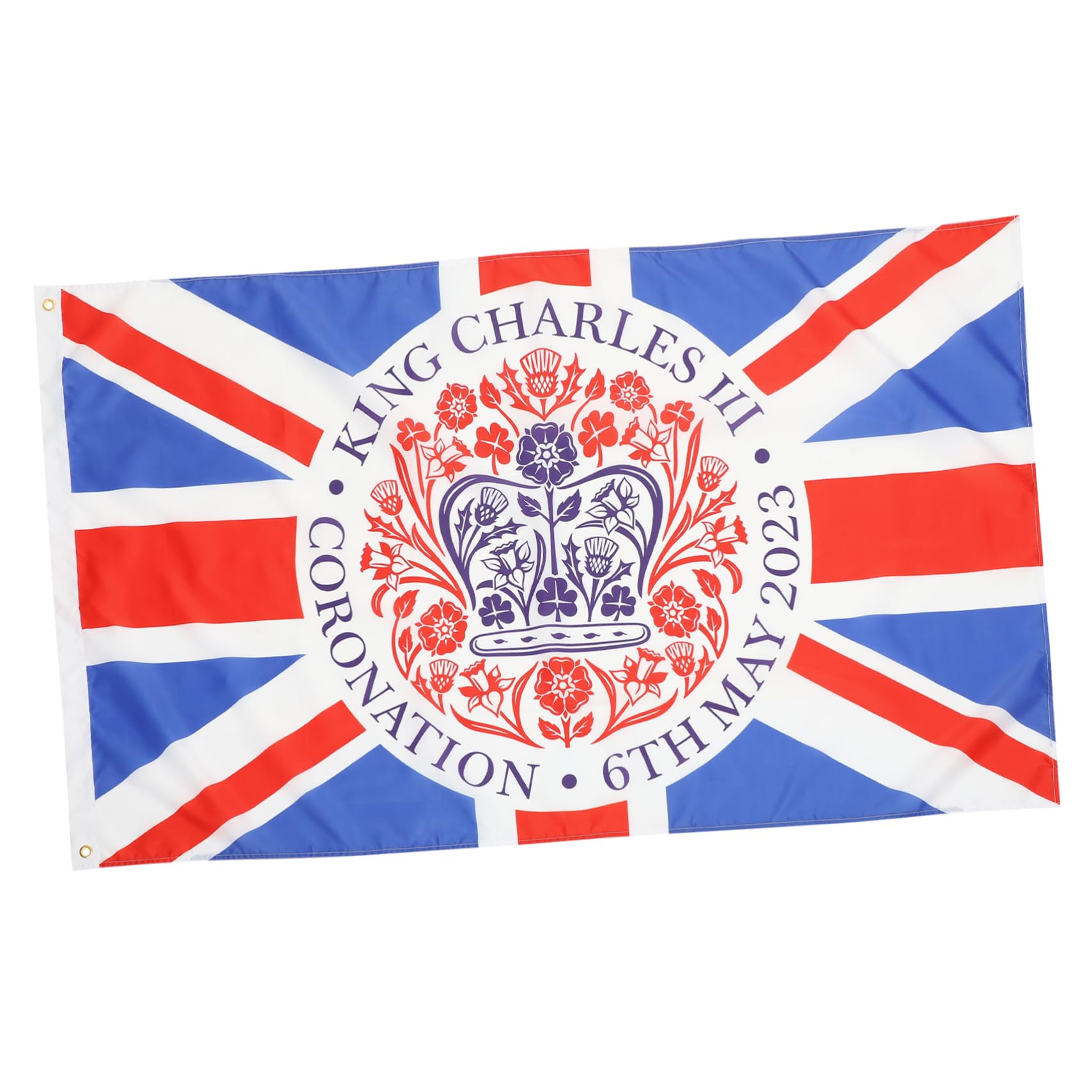 Bannière du roi britannique pour ornements de plein air BESPORTBLE, drapeaux décoratifs