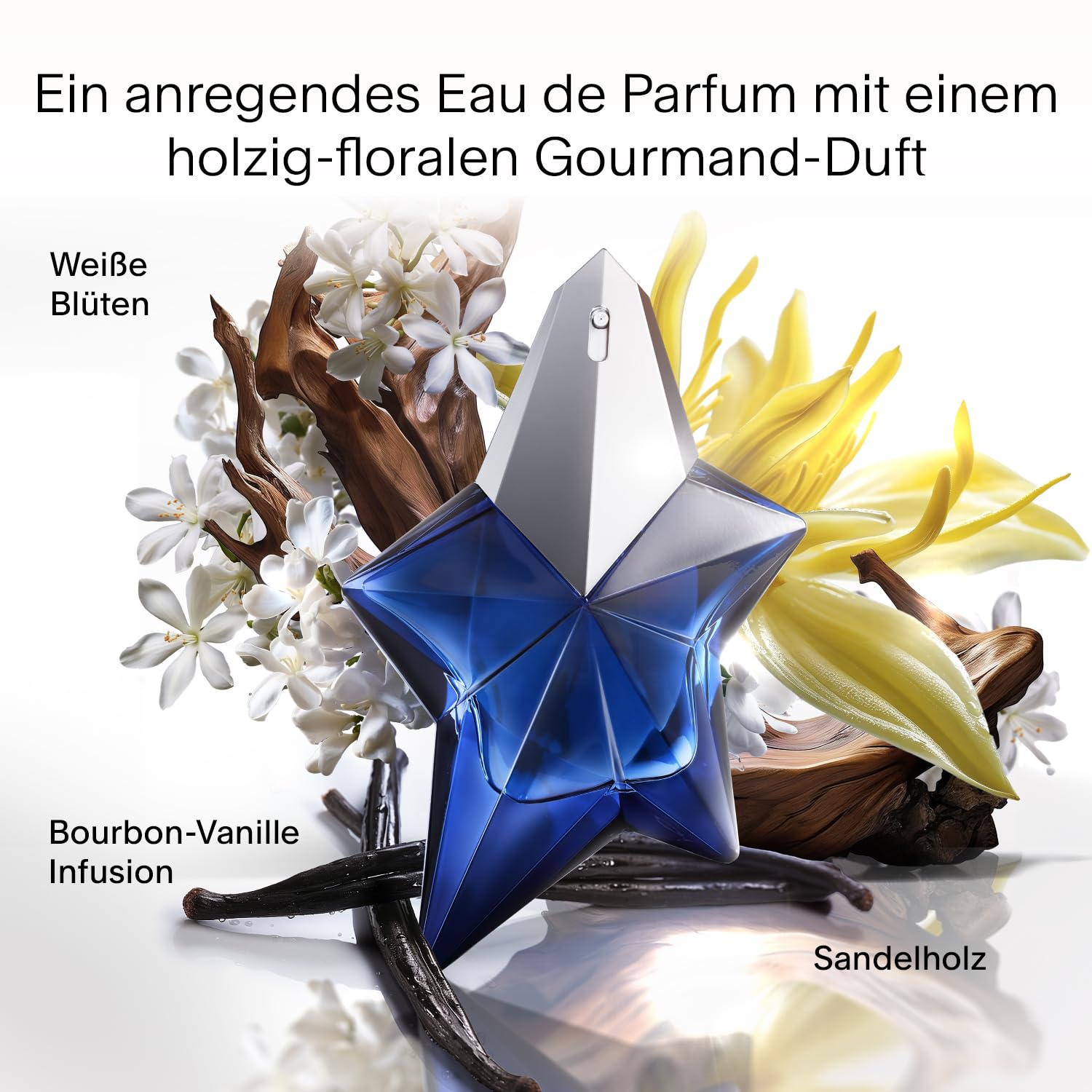 MUGLER Angel Elixir, Eau de Parfum, Women's Perfume, Woody and Gourmand Aroma, Alluring Fragrance, Refillable