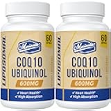 Liposomal CoQ10 Ubiquinol 600mg Softgels | Superior Absorption Ubiquinol CoQ10 Supplement | Powerful Active Antioxidant Form of Coenzyme Q10 | Heart Function & Energy Production | 120 Softgels