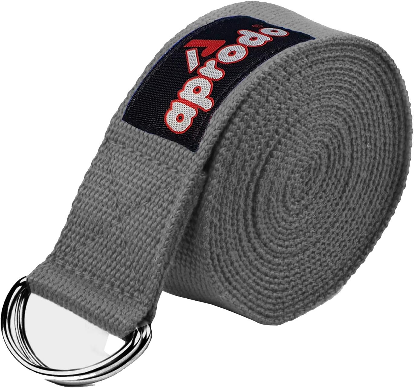 Metal D Ring Pilates Flexibility Strap PATIKIL Yoga Strap For Stretching - 8ft Cotton Yoga Belt With Metal D-Ring Buckle Cotton Stretching Belt Yoga Straps For Stretching