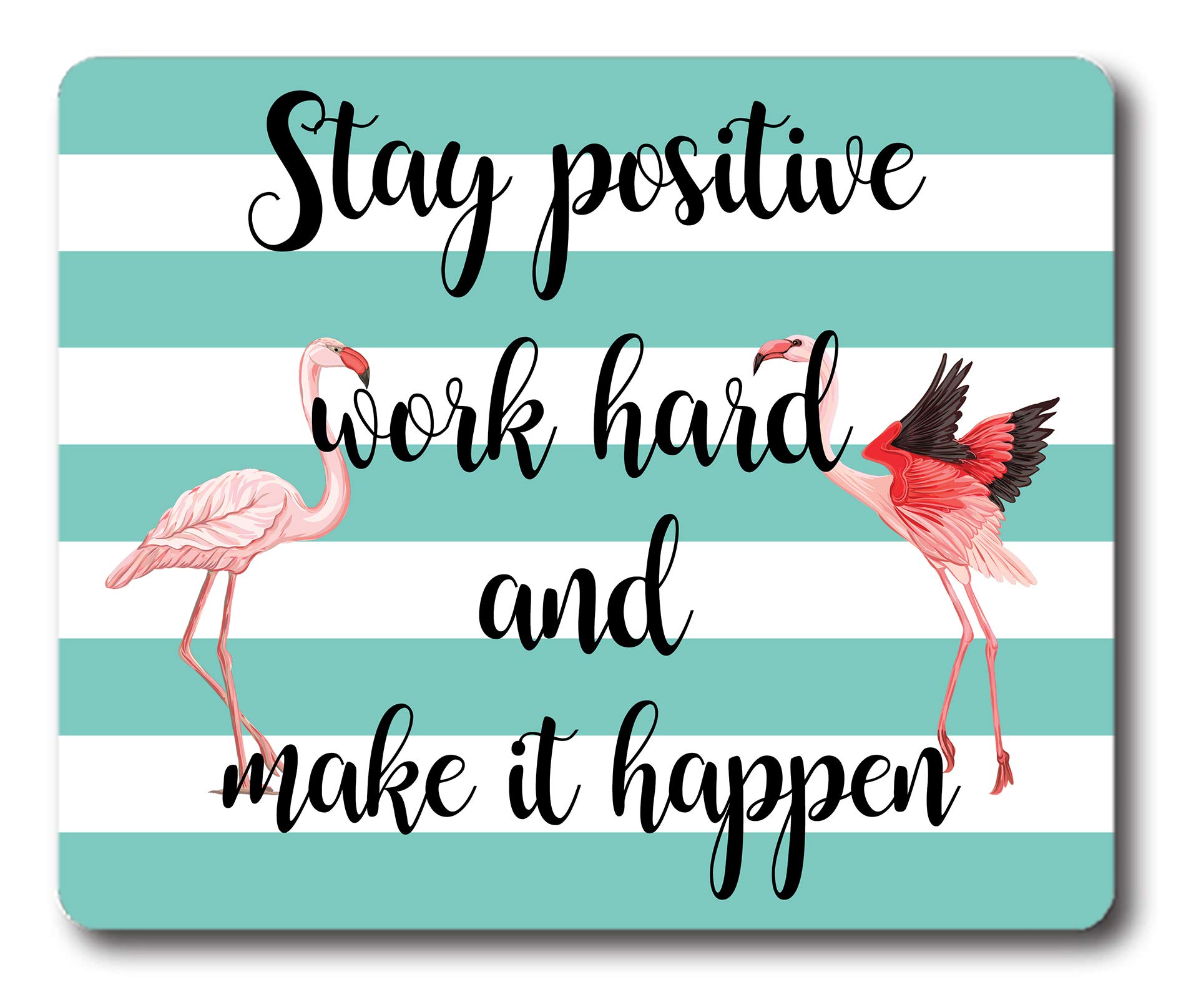 Mzmrss Mouse Pad Stay Positive Work Hard Inspirational Quote Rectangle Mousepad Motivational Quotes for Work