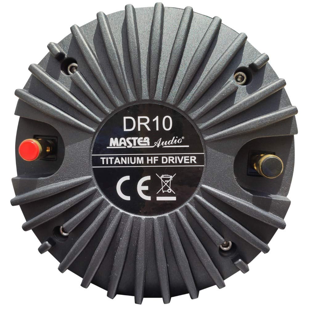 MASTER AUDIO 1 Driver DR10 Tweeter à Compression 500 Watts rms 1000 Watts Max Professionnel pour Disco DJ 110 DB 7.20 cm Bobine, 1 pièce