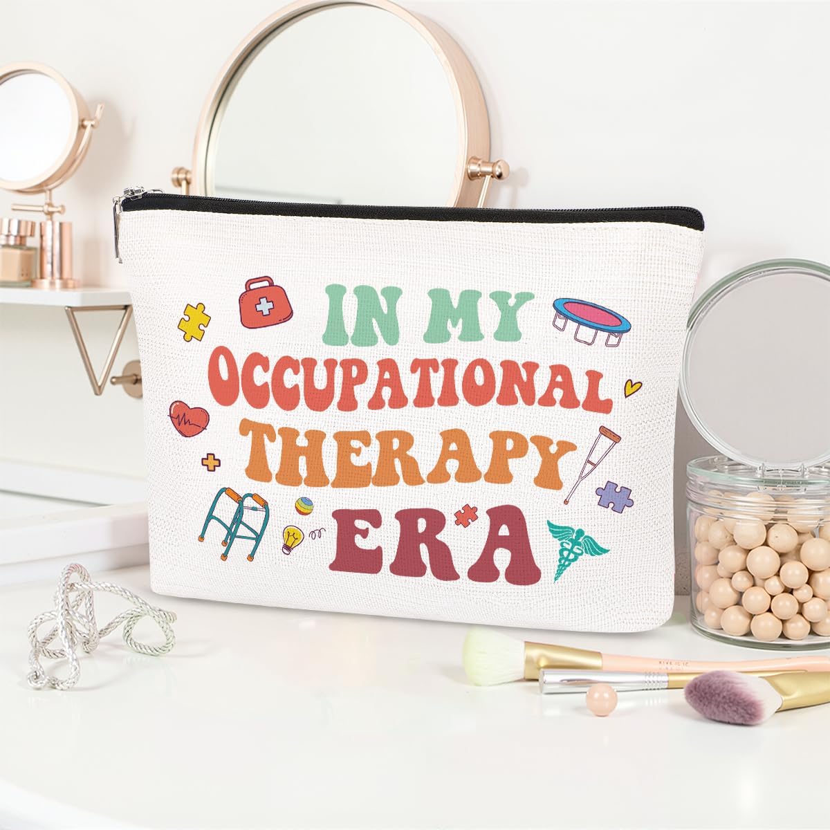 Occupational Therapy Gifts Makeup Bag, OT Gifts for Speech Therapist, OT Appreciation Gifts for Women Female Thank You Graduation Birthday Employee Coworker Retirement - Image 5