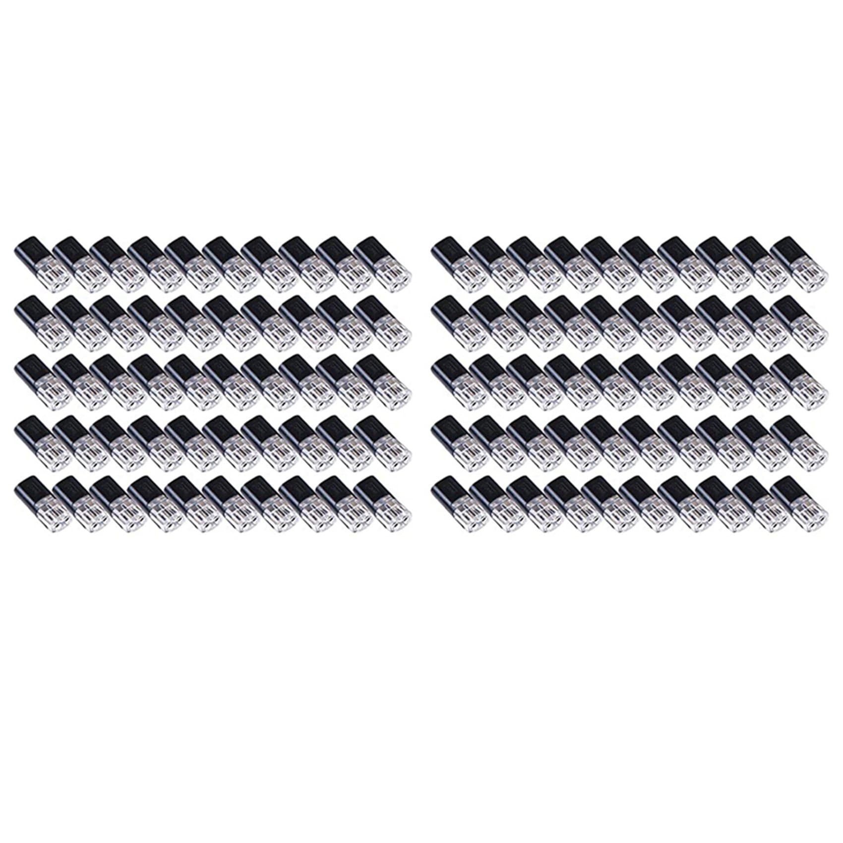 100PCS Double-Wire Push-in Connector with Locking Buckle,Low Voltage Wire Connectors,No Wire-Stripping Required